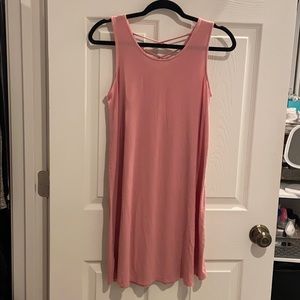 Pink tshirt tank top dress.